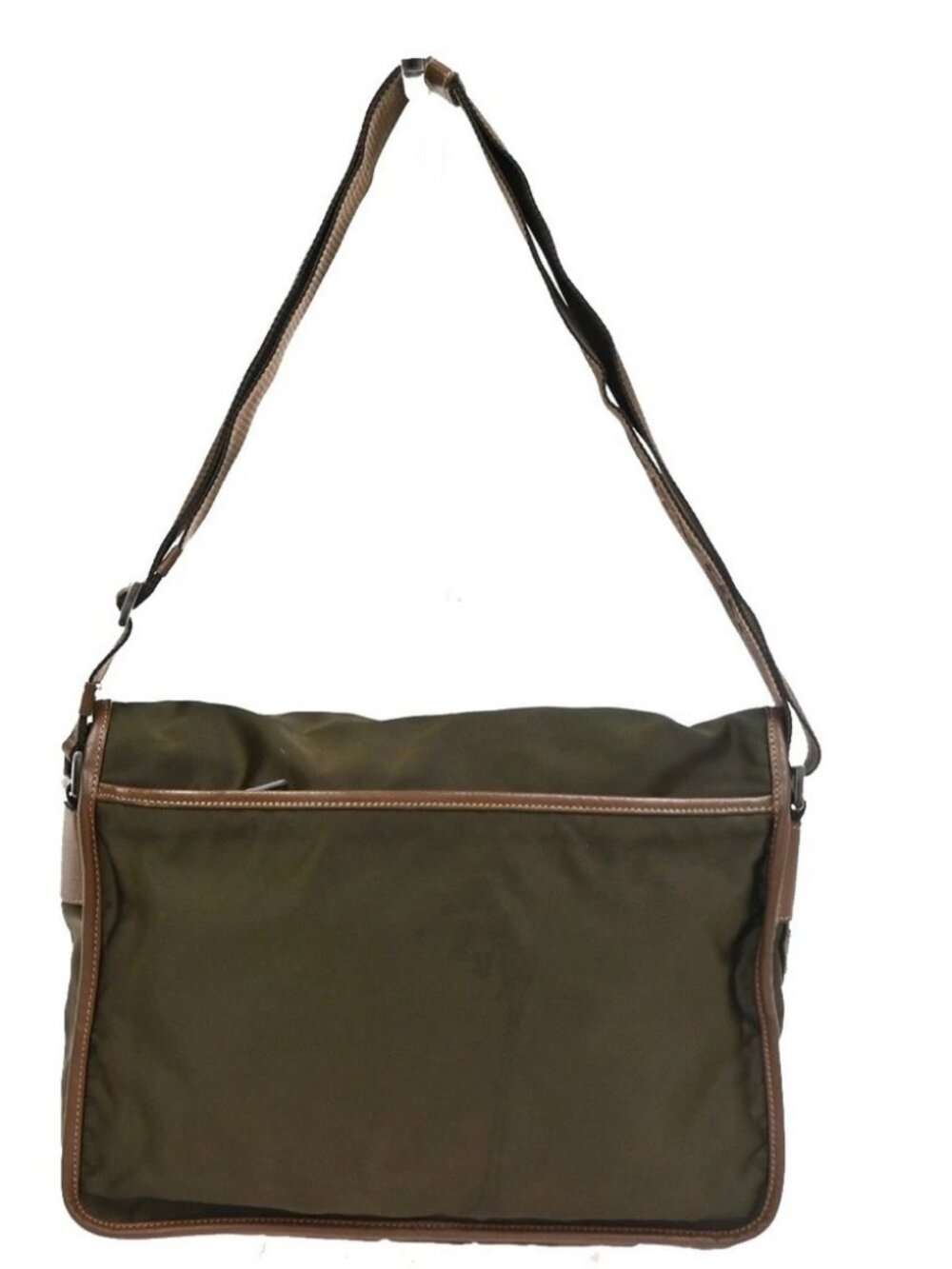 PRADA MILANO Tessuto Messenger Shoulder Bag Nylon Leather Italy Khaki 32CA854 - Picture 3 of 14